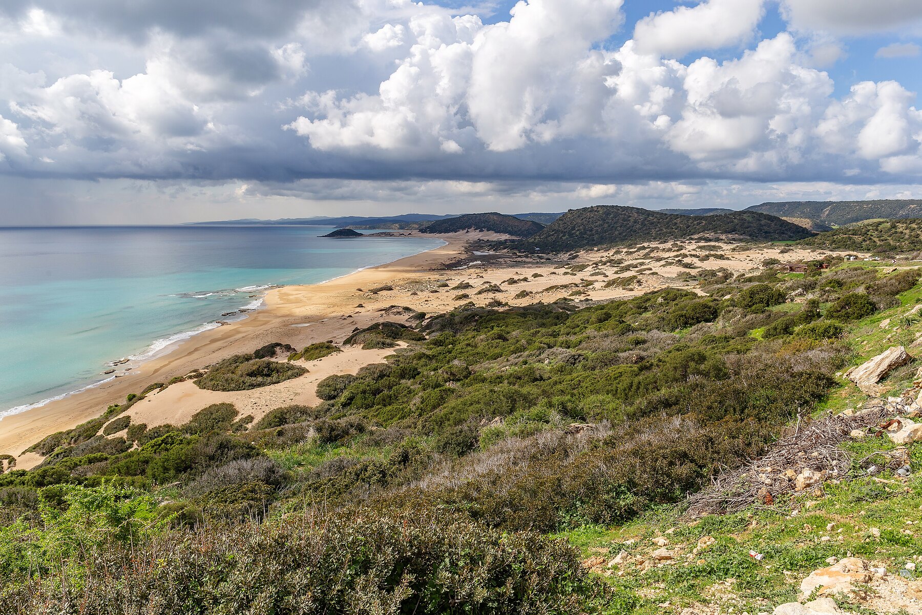 Golden dunes of Golden Beach on the Karpaz peninsula